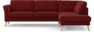 Bridge - 3-sits soffa med divan höger - Röd