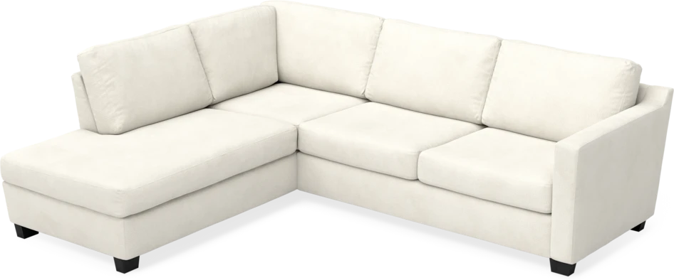 Friday - 2,5-sits soffa med divan vänster - Vit