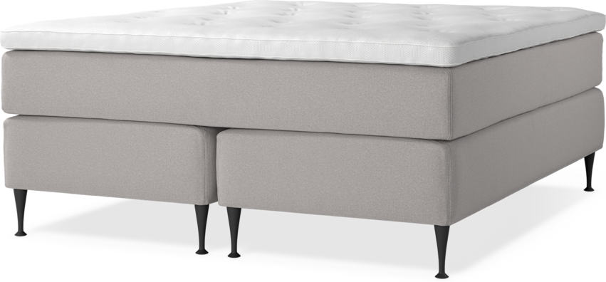 Delux Exclusive - Kontinentalsäng, dubbelsäng med bäddmadrass - Grå