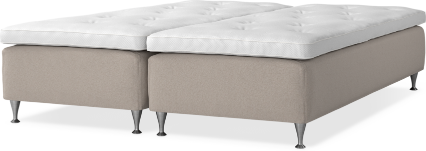 Delux Sense - Ramsäng, dubbelsäng med bäddmadrass - Beige