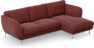Madison - 2-sits soffa med schäslong höger - Rosa
