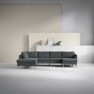 County - 3-sits soffa med divan vänster och schäslong höger - Grå