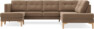 Rio - 3-sits soffa med schäslong vänster och divan höger - Beige