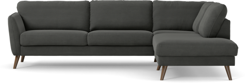 Bridge - 3-sits soffa med divan höger - Grå