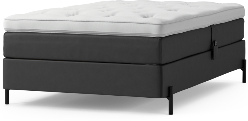 Delux Sense - Ställbar säng, enkelsäng med bäddmadrass och sängben