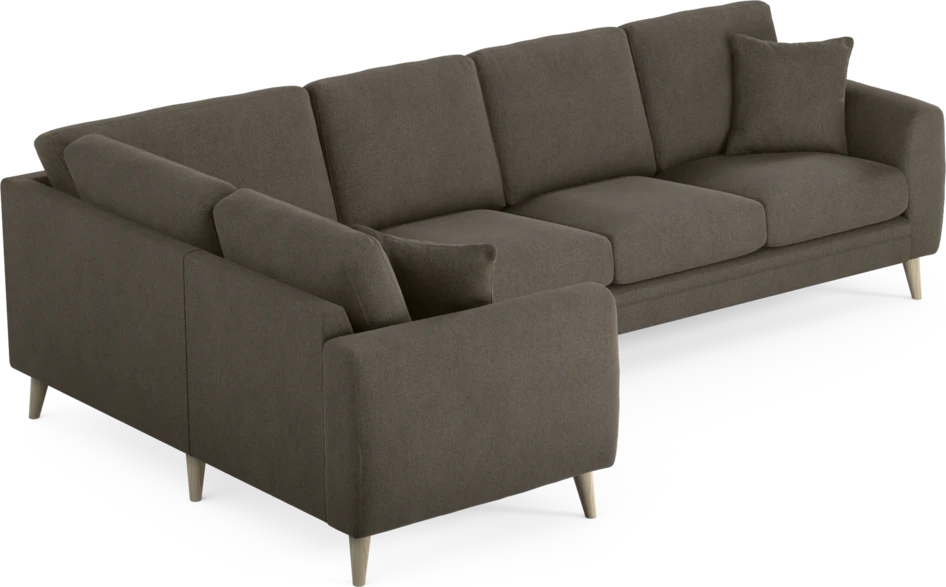 Eden - Hörnsoffa, 1+3-sits - Brun