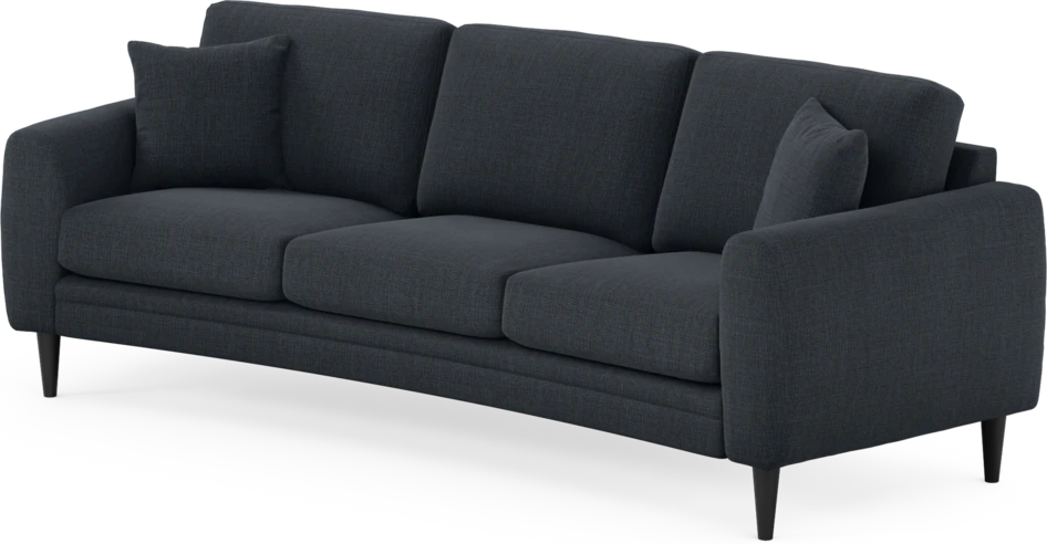 Eden - 3-sits soffa svängd - Blå