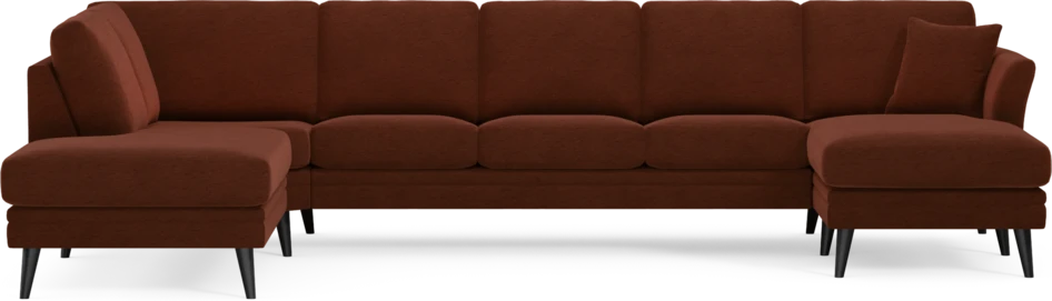 Eden - 3-sits soffa med divan vänster och schäslong höger - Orange