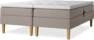 Delux Sense - Ställbar säng, dubbelsäng med bäddmadrass - Beige