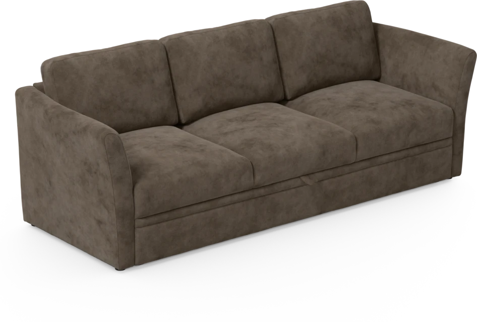Öland - Bäddsoffa 3-sits, längsbäddad - Brun