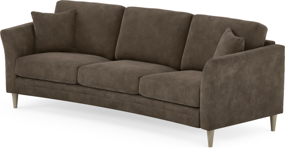 Eden - 3-sits soffa svängd - Brun