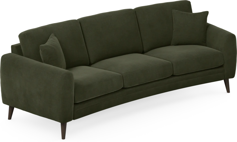 Eden - 3-sits soffa svängd - Grön