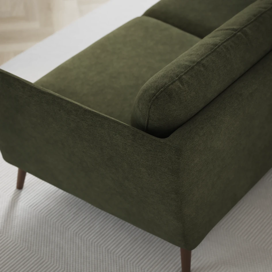 Madison Lux - 2-sits soffa med divan vänster och höger - Grön