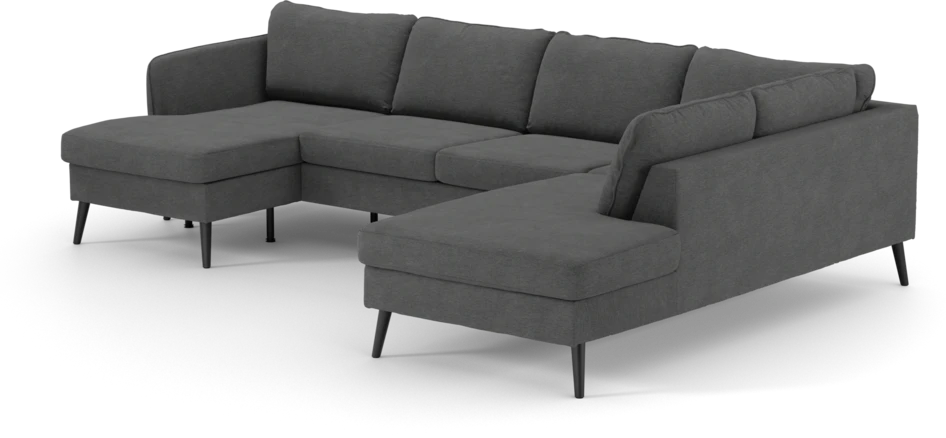 County - 3-sits soffa med schäslong vänster och divan höger - Grå