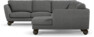 Madison Lux - Hörnsoffa med schäslong höger - Grå
