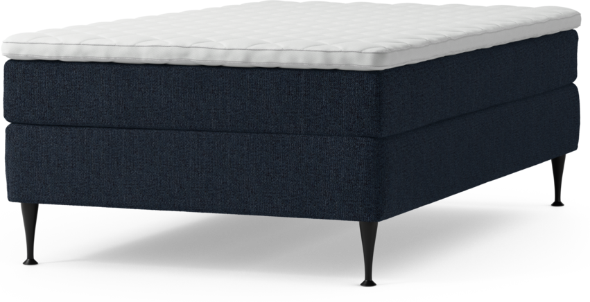 Delux Sense - Kontinentalsäng, enkelsäng 120 cm med bäddmadrass och sängben