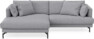 Harper - 4-sits med schäslong XL vänster - Grå