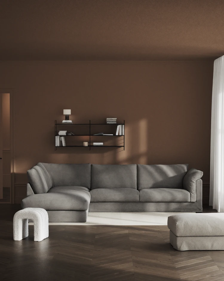 Cherrie - 3-sits soffa med divan vänster, med kappa - inspiration