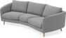 Madison - 3-sits soffa svängd, 70 cm - Grå
