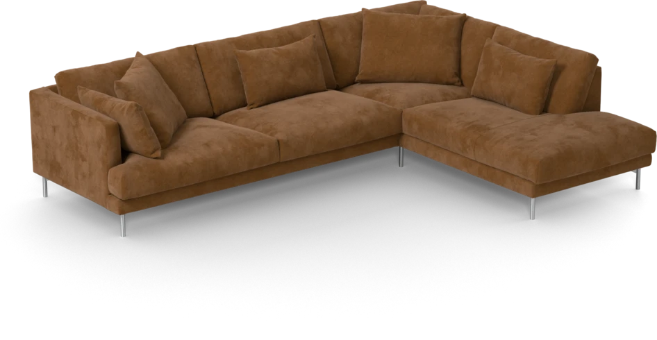 Harper - 3-sits soffa med divan höger - Orange