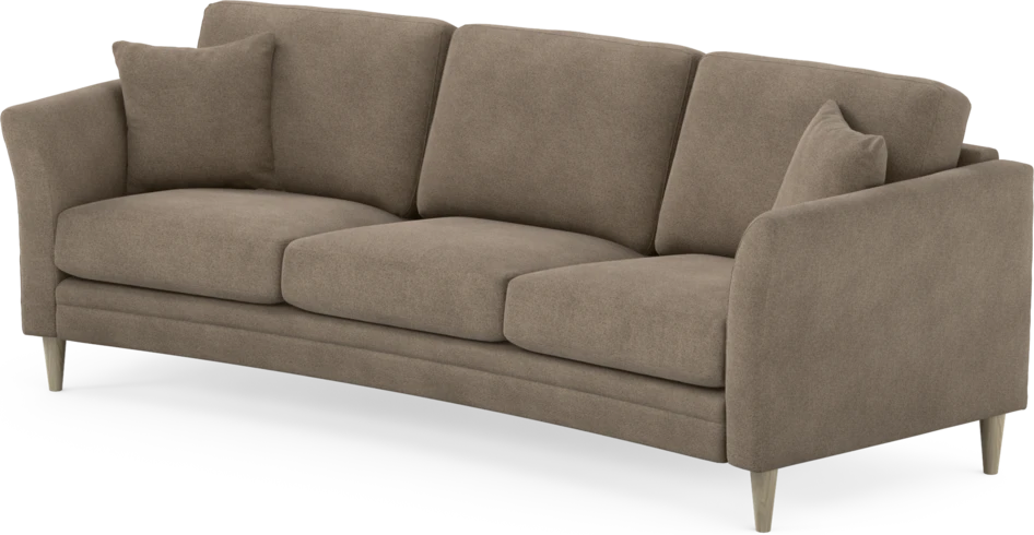 Eden - 3-sits soffa svängd - Brun