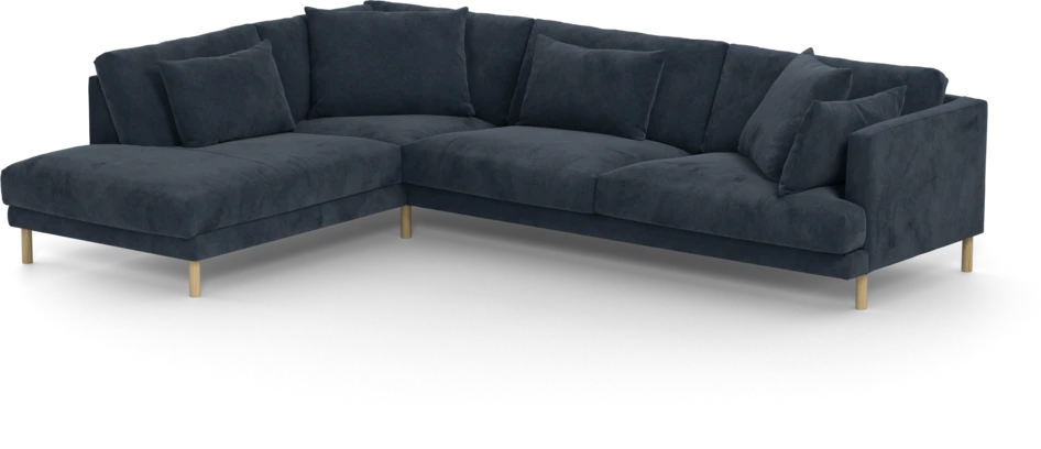 Harper - 3-sits soffa med divan vänster - Blå