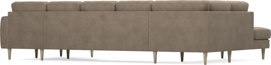 Eden - 3-sits soffa med divan vänster och schäslong höger - Brun