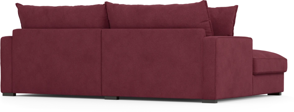 Mila - 2-sits soffa med schäslong XL vänster - Röd