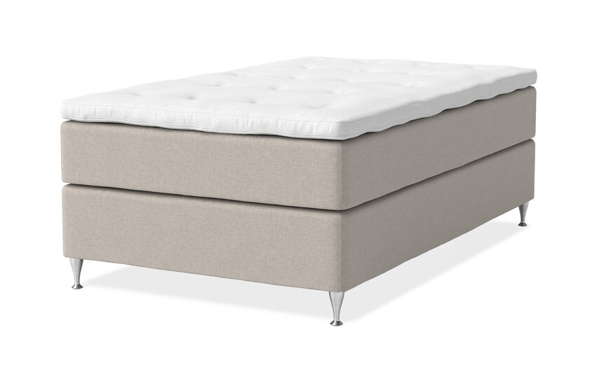 Dream Delux - Kontinentalsäng, enkelsäng med bäddmadrass Dream Delux vit - Beige