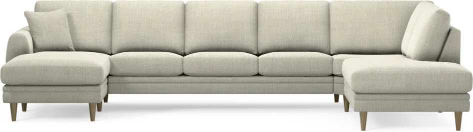 Eden - 3-sits soffa med schäslong vänster och divan höger - Beige