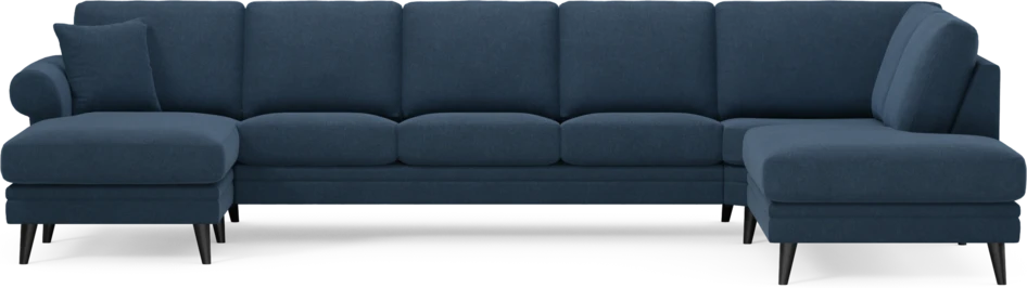 Eden - 3-sits soffa med schäslong vänster och divan höger - Blå