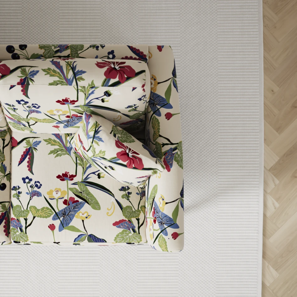 Eden - 3-sits soffa med schäslong vänster och divan höger - Flerfärgad