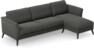 Bridge - 3-sits soffa med schäslong höger - Grå