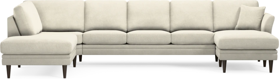 Eden - 3-sits soffa med divan vänster och schäslong höger - Vit