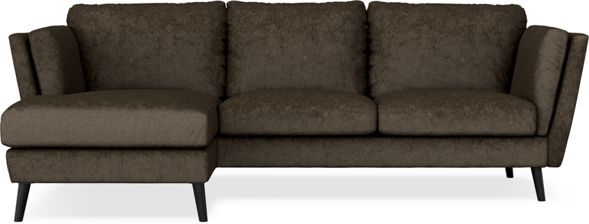 Madison Lux - 2-sits soffa med schäslong vänster - Brun