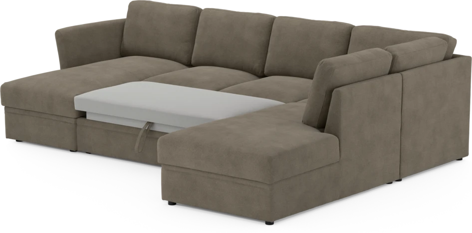 Öland - Bäddsoffa med schäslong vänster och divan höger - Beige