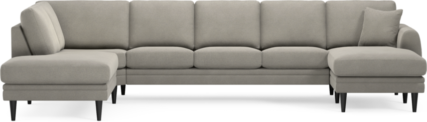 Eden - 3-sits soffa med divan vänster och schäslong höger - Grå