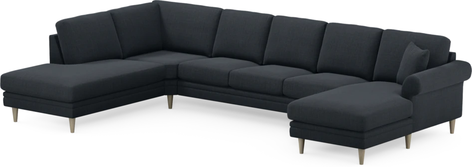 Eden - 3-sits soffa med divan vänster och schäslong höger - Blå