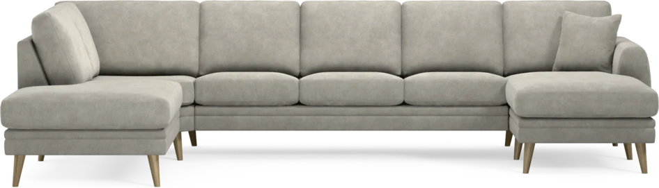 Eden - 3-sits soffa med divan vänster och schäslong höger - Grå