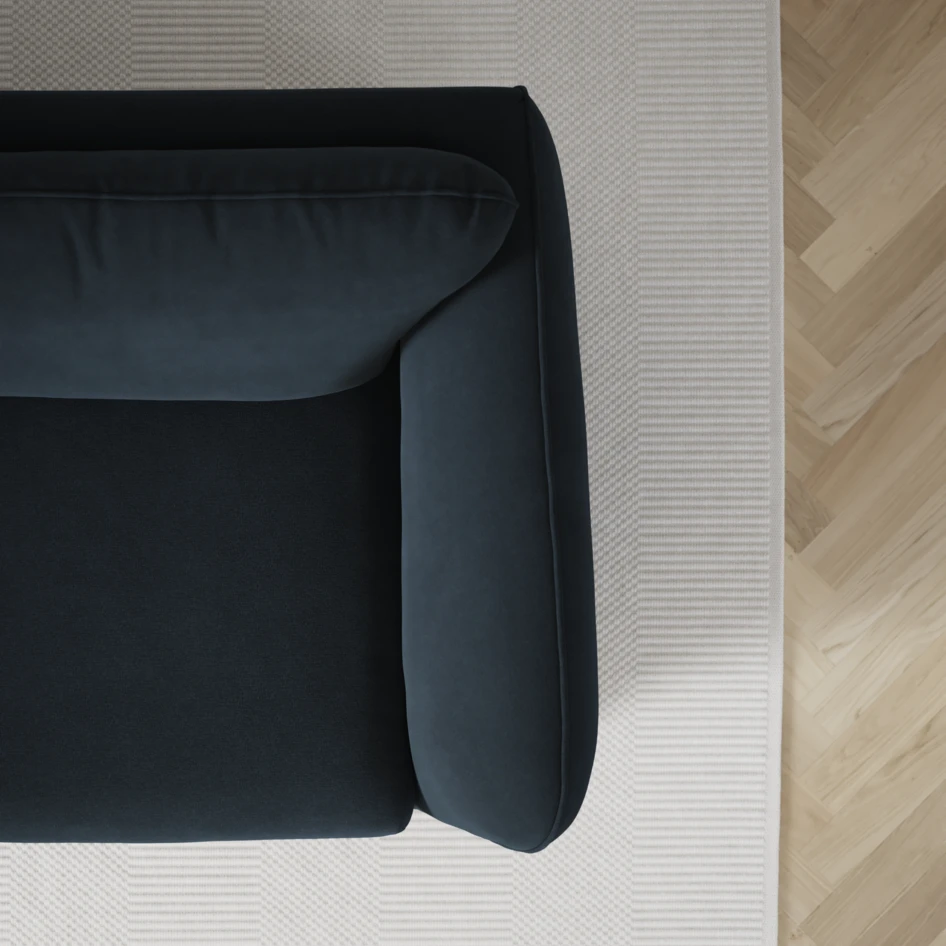 Madison - 2-sits soffa med divan vänster och schäslong höger - Blå