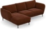 Madison Lux - 2-sits soffa med schäslong vänster - Orange