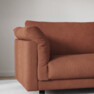 Cherrie - 3-sits soffa, hel dyna, fast klädsel - Orange