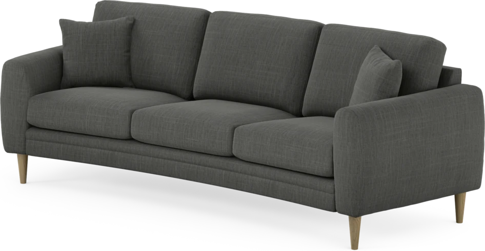 Eden - 3-sits soffa svängd - Grå