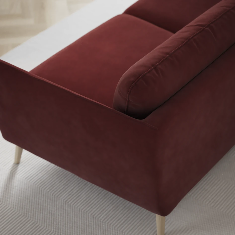 Madison - 2-sits soffa med divan vänster och schäslong höger - Rosa