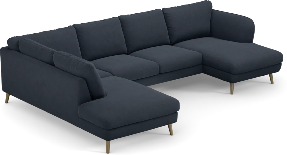 Madison - 2-sits soffa med divan vänster och schäslong höger - Blå