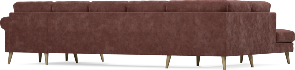Eden - 3-sits soffa med divan vänster och schäslong höger - Röd