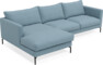 Impression Delux - 3-sits soffa med schäslong vänster - Blå