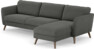 Bridge - 3-sits soffa med schäslong höger - Grå