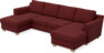 Friday - 2-sits soffa med två schäslonger - Rosa