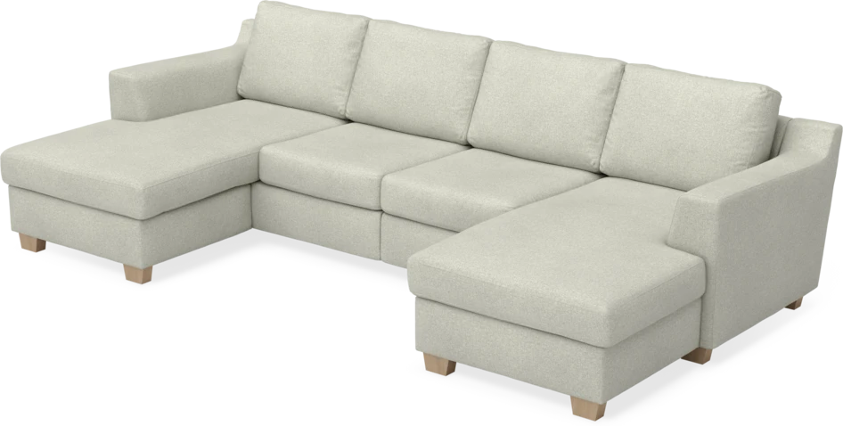 Friday - 2-sits soffa med två schäslonger - Beige